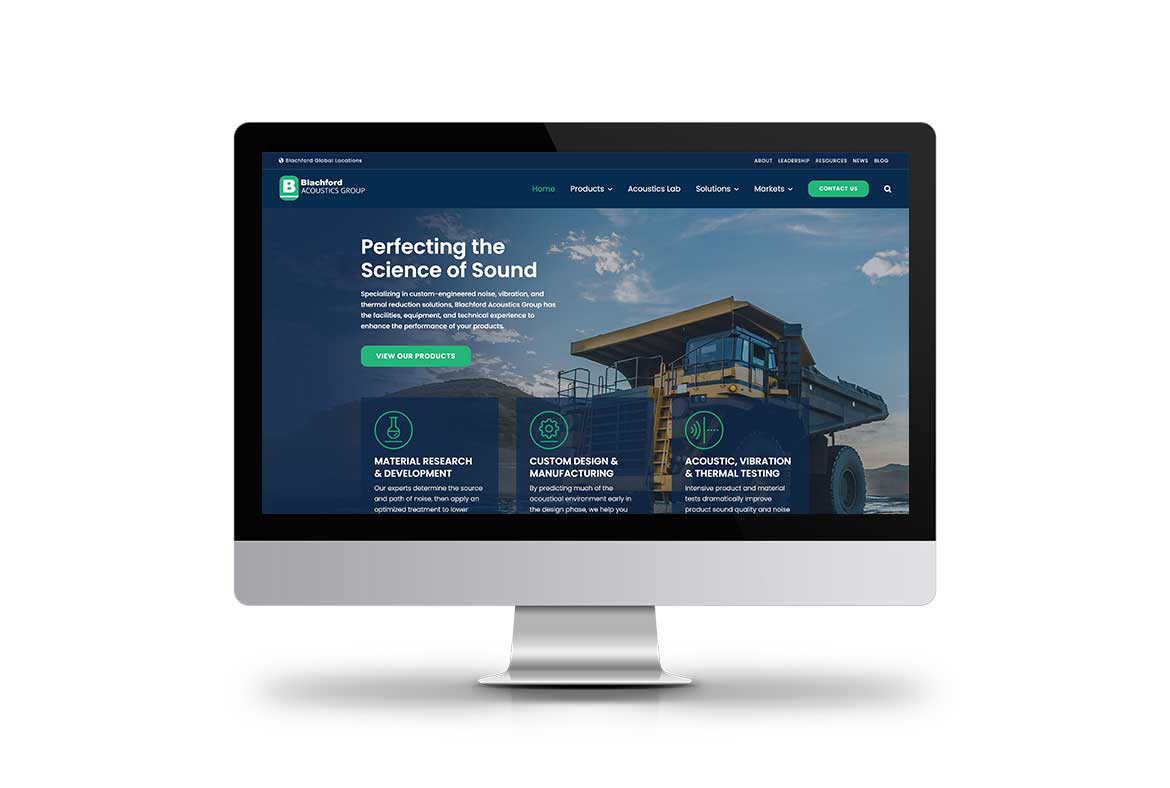 blachford acoustics website design